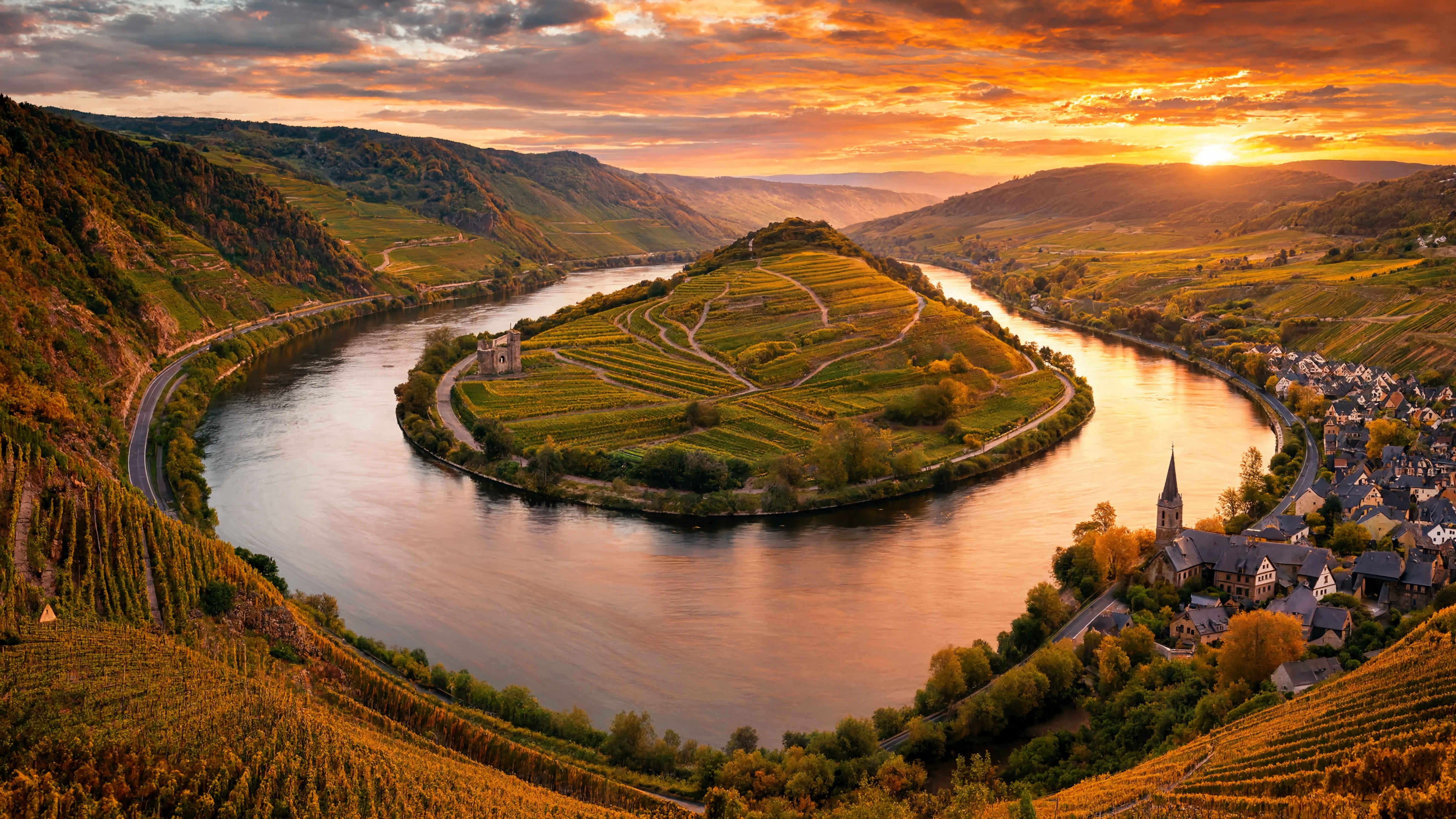 Moseltal — Weinberge, Fluss und Stille